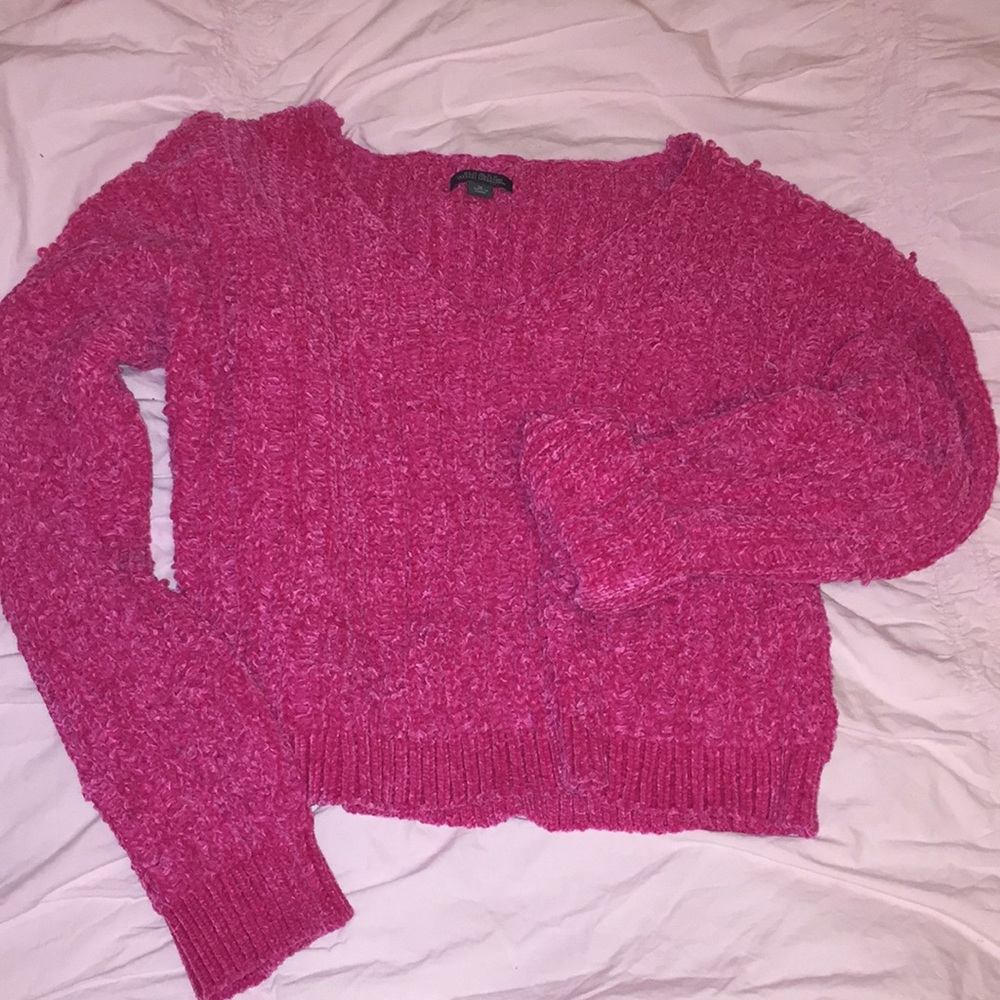 cotton candy crop sweater
